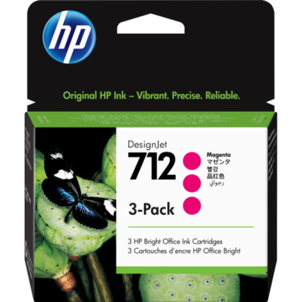 TINTA PACK 3 MAGENTA HP 712